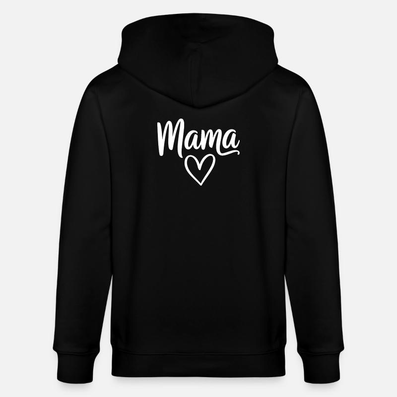 Mama Heart Script - Veste à capuche bio CULTIVATOR Stanley/Stella Unisexe - noir
