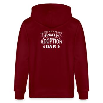 Finally Adoption Day Celebration - Stanley/Stella CULTIVATOR  Unisex Organic Hooded Jacket - burgundy - Back - Anna (173cm)