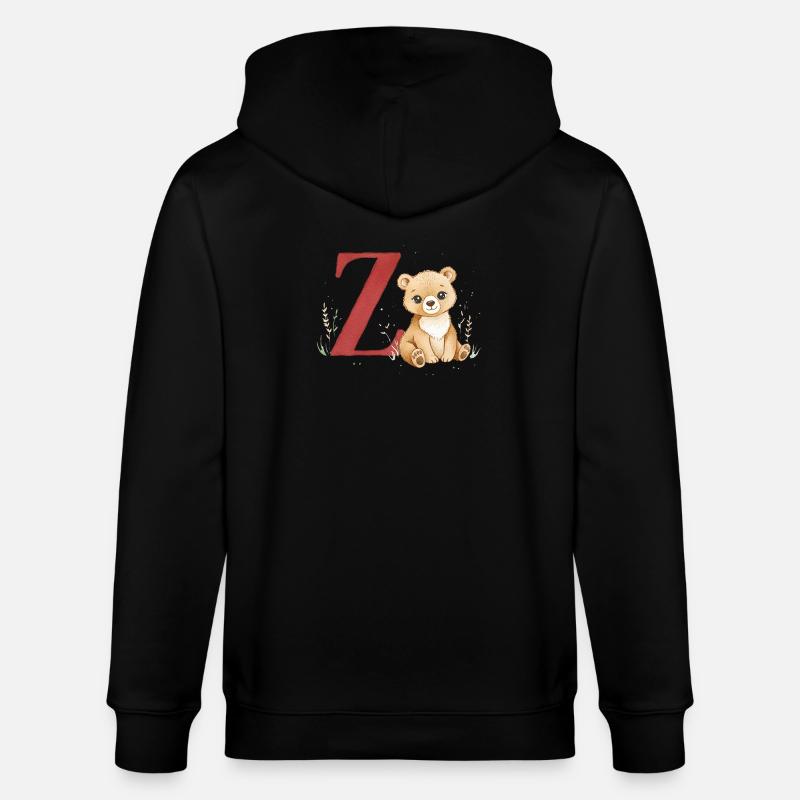 Z-Bear : Big Z avec Bear - Veste à capuche bio CULTIVATOR Stanley/Stella Unisexe - noir