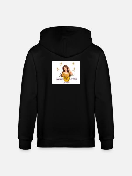 Daughter of the King Crowned Glow - Stanley/Stella CULTIVATOR  Unisex Organic Hooded Jacket - black