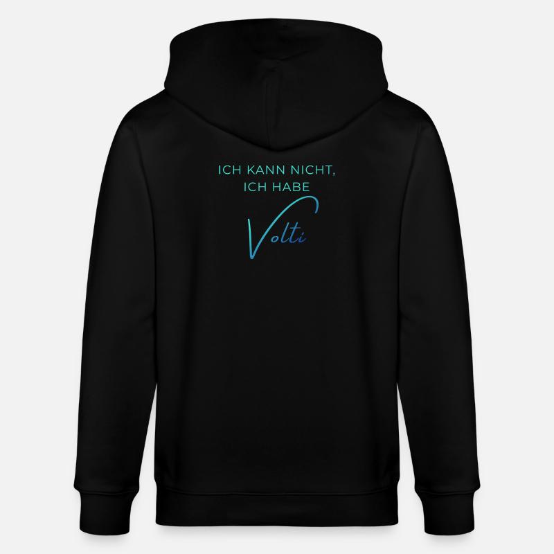 Voltigieren Training: Lustiger Volti Spruch - Stanley/Stella Unisex Bio-Kapuzenjacke CULTIVATOR  - Schwarz
