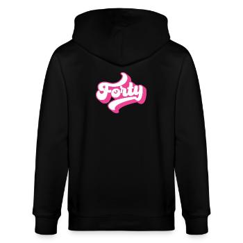 Quarante-40e anniversaire pour les femmes de 40 ans - Veste à capuche bio CULTIVATOR Stanley/Stella Unisexe - noir - Dos - Anna (173cm)