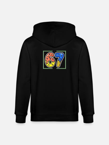 Siebenundsechzig, 67, 6, 7 - Stanley/Stella Unisex Bio-Kapuzenjacke CULTIVATOR - Schwarz