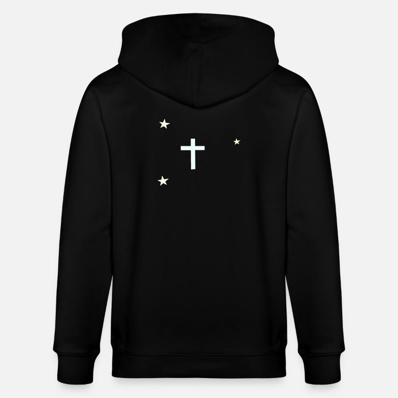 Croix céleste avec étoiles - Veste à capuche bio CULTIVATOR Stanley/Stella Unisexe - noir