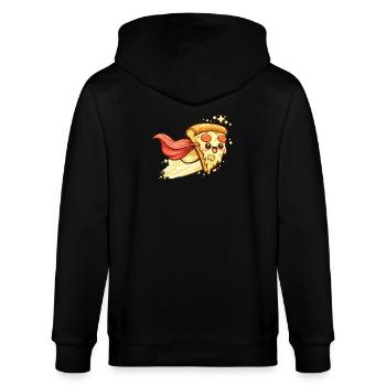 Héros pizza avec cape - Veste à capuche bio CULTIVATOR Stanley/Stella Unisexe - noir - Dos - Anna (173cm)
