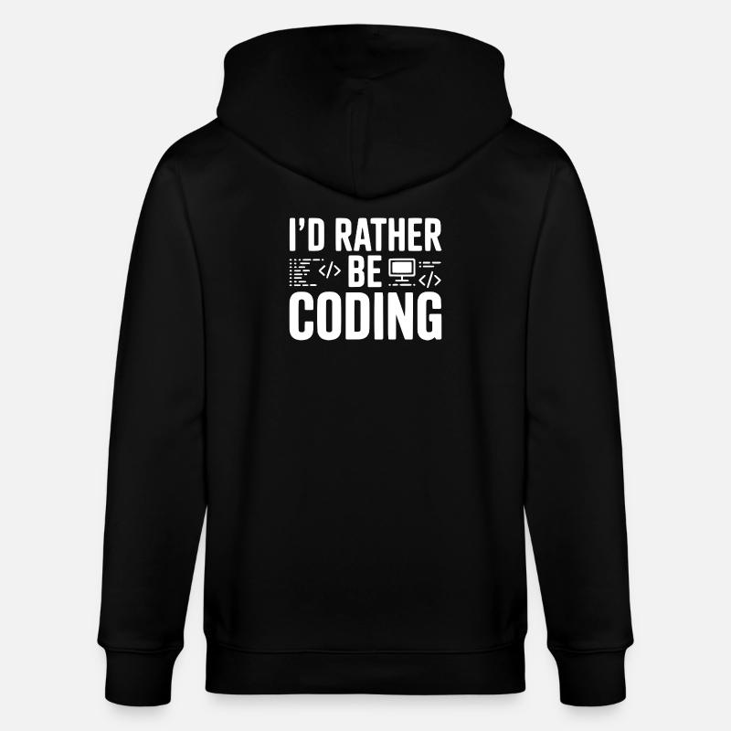 Je préfère coder - Veste à capuche bio CULTIVATOR Stanley/Stella Unisexe - noir