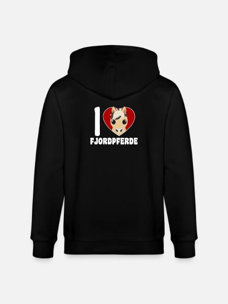 Ich liebe Fjordpferde - Stanley/Stella Unisex Bio-Kapuzenjacke CULTIVATOR  - Schwarz