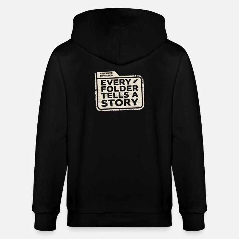 Chaque dossier raconte une histoire - Veste à capuche bio CULTIVATOR Stanley/Stella Unisexe - noir