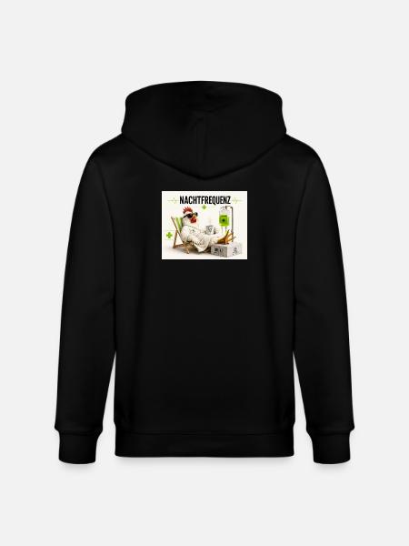 Nachtfrequenz Huhn im Sanatorium - Stanley/Stella Unisex Bio-Kapuzenjacke CULTIVATOR  - Schwarz