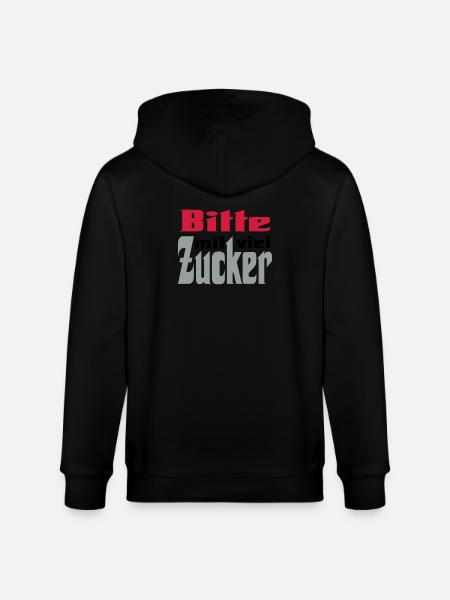 Bitte viel Zucker - Stanley/Stella Unisex Bio-Kapuzenjacke CULTIVATOR  - Schwarz