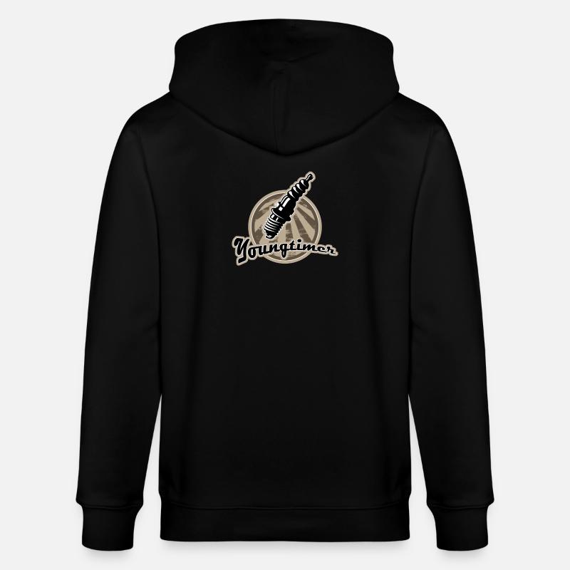 Youngtimer Zuendkerze Retro - Stanley/Stella Unisex Bio-Kapuzenjacke CULTIVATOR - Schwarz
