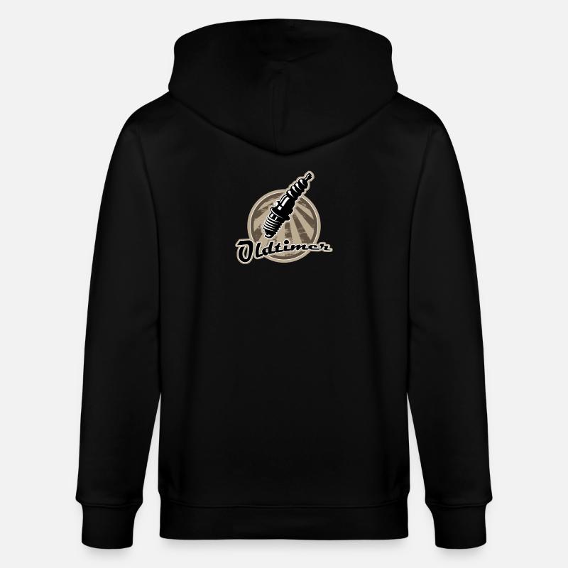 Oldtimer Zuendkerze Retro - Stanley/Stella Unisex Bio-Kapuzenjacke CULTIVATOR  - Schwarz