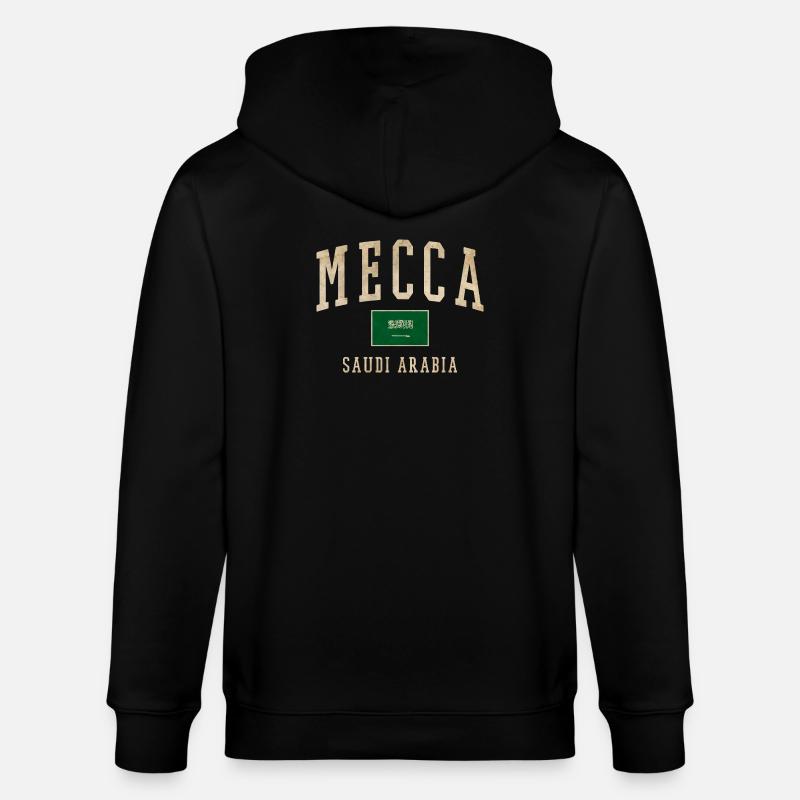 Emblème rétro saoudien de La Mecque - Veste à capuche bio CULTIVATOR Stanley/Stella Unisexe - noir