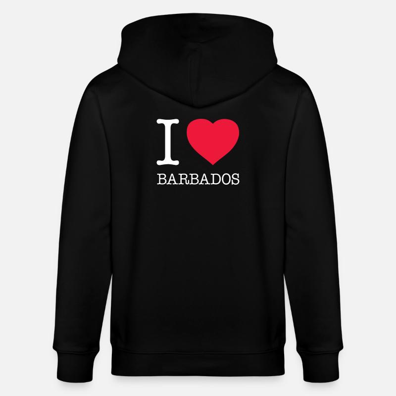 J’AIME LA BARBADE - Veste à capuche bio CULTIVATOR Stanley/Stella Unisexe - noir