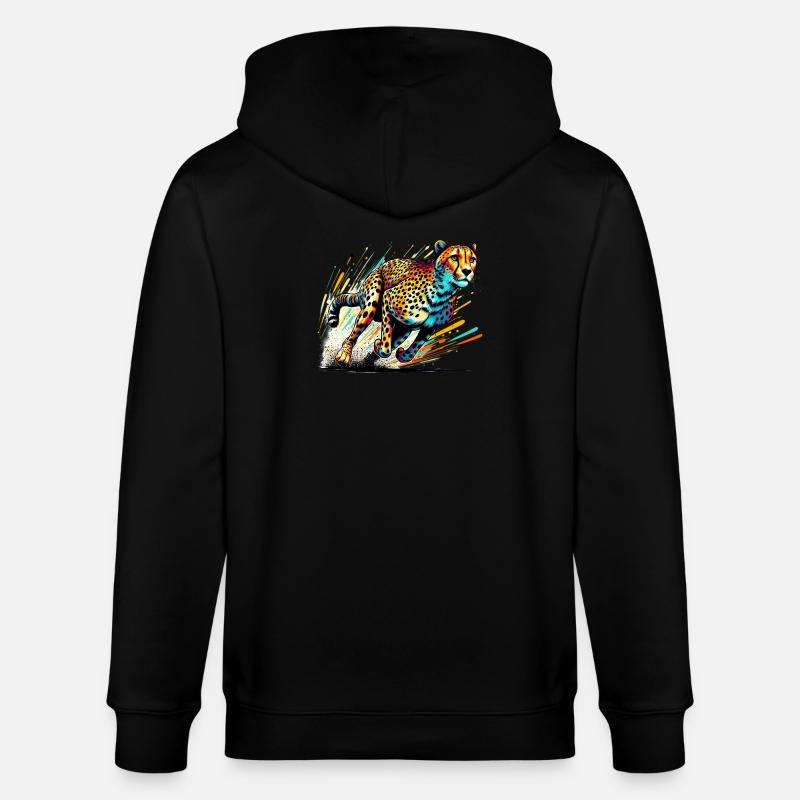 Gepard - Stanley/Stella Unisex Bio-Kapuzenjacke CULTIVATOR  - Schwarz