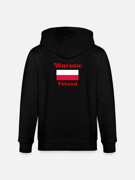 Varsovie, Pologne - Imprimés élégants - Veste à capuche bio CULTIVATOR Stanley/Stella Unisexe - noir