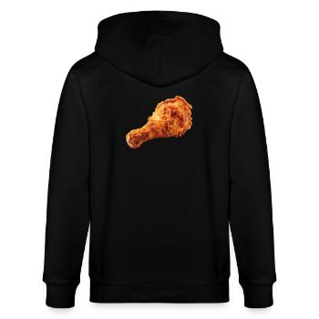 Fried Chicken Wing Fast Food - Stanley/Stella CULTIVATOR  Unisex Organic Hooded Jacket - black - Back - Anna (173cm)