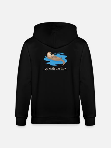 Otter Duo Go With The Flow - Stanley/Stella CULTIVATOR  Unisex Organic Hooded Jacket - black