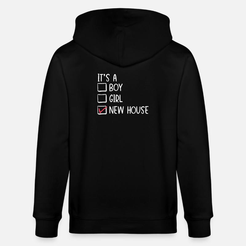 Neue Haus-Checkbox-Illustration - Stanley/Stella Unisex Bio-Kapuzenjacke CULTIVATOR  - Schwarz
