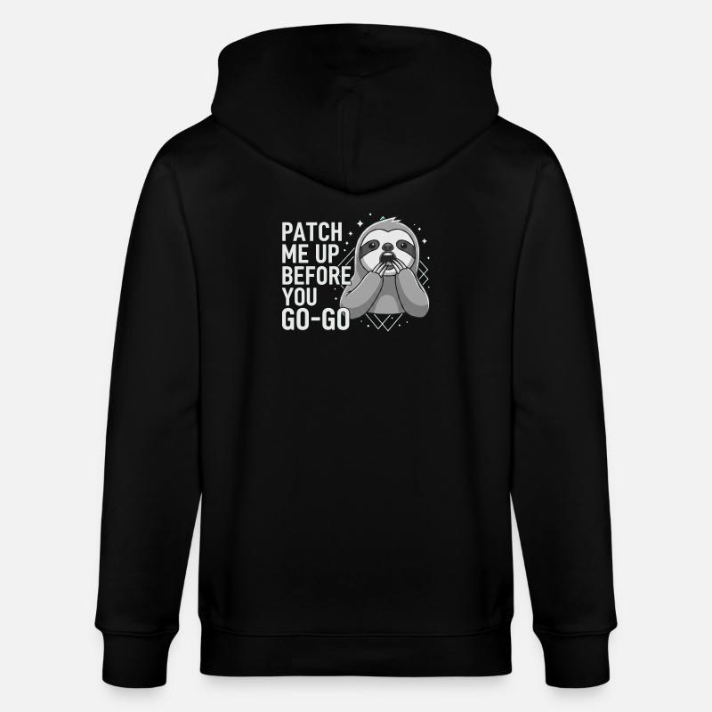 Patch Me Up Cyber Security Faultier - Stanley/Stella Unisex Bio-Kapuzenjacke CULTIVATOR  - Schwarz
