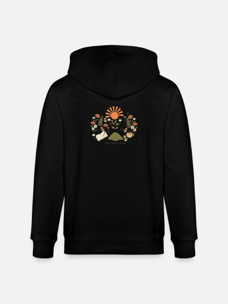 Take Time To Grow – Sun Path - Stanley/Stella CULTIVATOR Unisex Organic Hooded Jacket - black