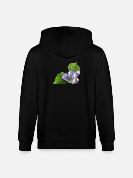 flower - Stanley/Stella CULTIVATOR  Unisex Organic Hooded Jacket - black