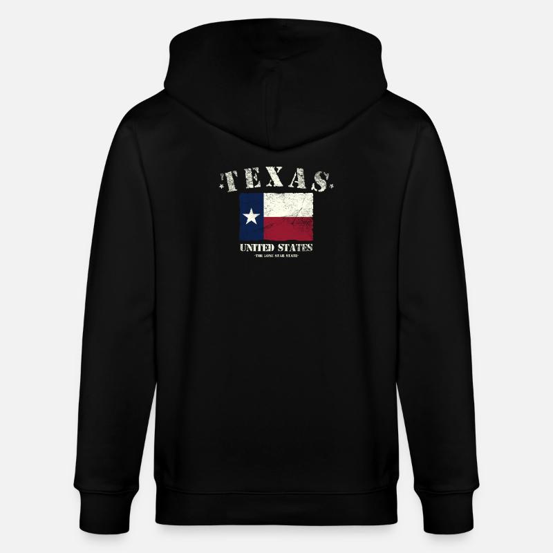 Texas - Stanley/Stella Unisex Bio-Kapuzenjacke CULTIVATOR  - Schwarz