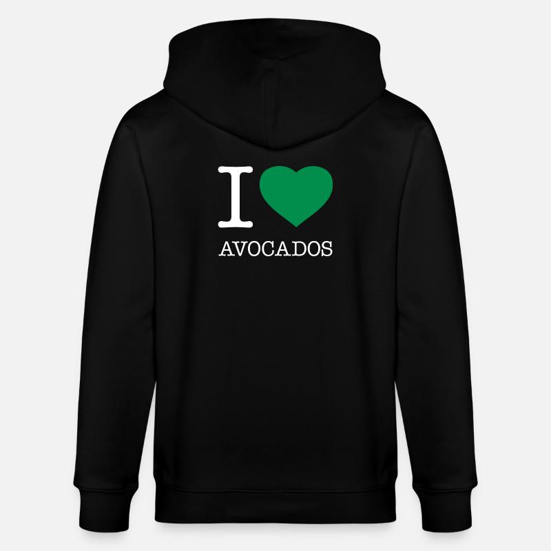 J’AIME LES AVOCATS Avokados - Veste à capuche bio CULTIVATOR Stanley/Stella Unisexe - noir