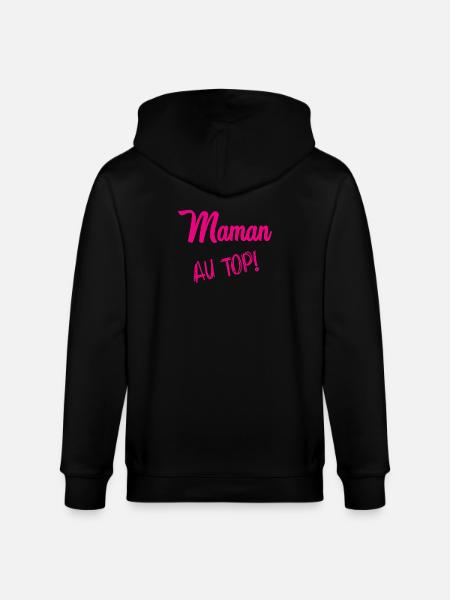 BONNE FÊTE MAMAN. MAMAN - Veste à capuche bio CULTIVATOR Stanley/Stella Unisexe - noir