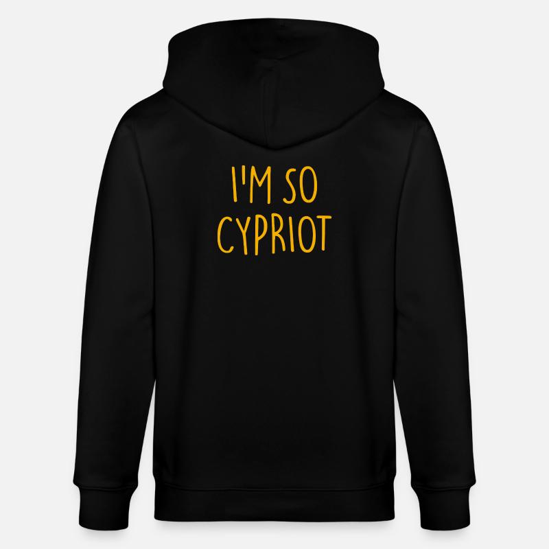 JE SUIS TELLEMENT CHYPRIOTE Chypre - Veste à capuche bio CULTIVATOR Stanley/Stella Unisexe - noir