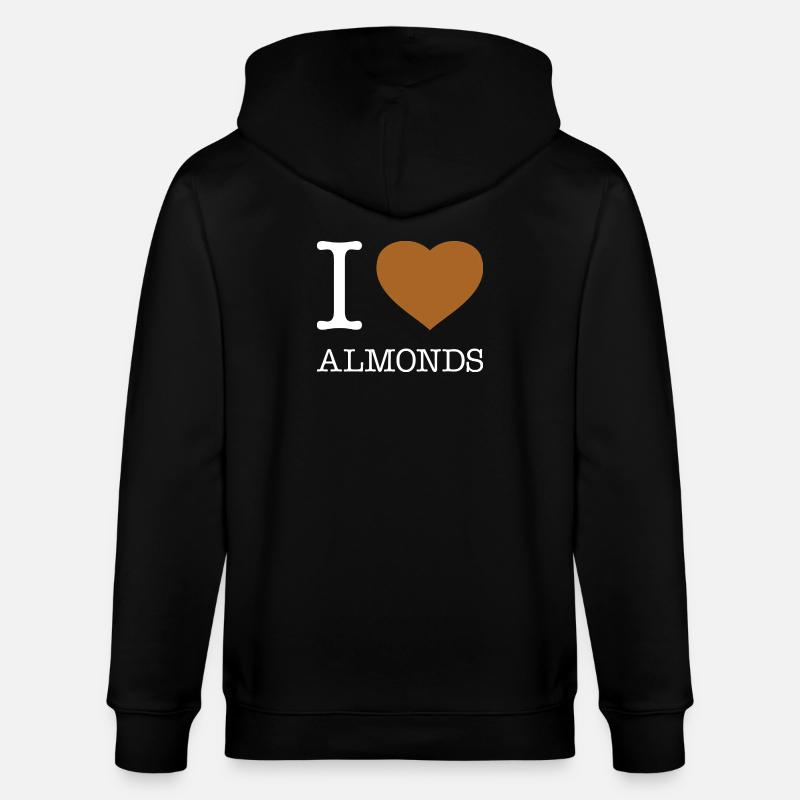 J’ADORE LES AMANDES - Veste à capuche bio CULTIVATOR Stanley/Stella Unisexe - noir