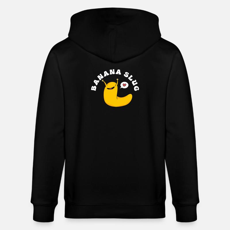 escargot banane - Veste à capuche bio CULTIVATOR Stanley/Stella Unisexe - noir