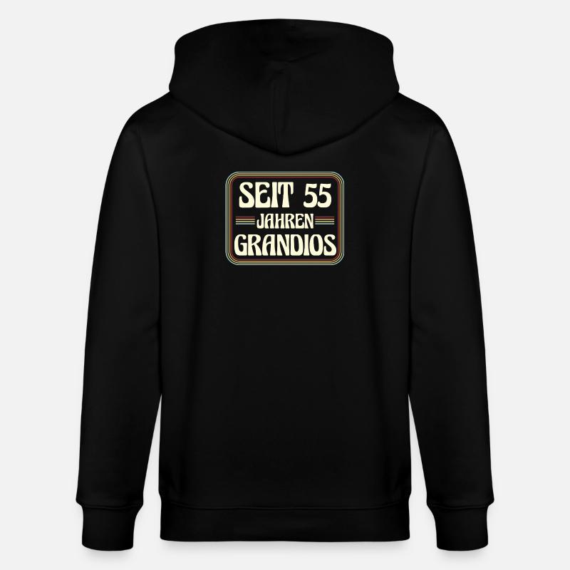 55 ans Anniversaire 55 - Veste à capuche bio CULTIVATOR Stanley/Stella Unisexe - noir