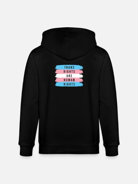 LGBTQ-Pride-Monat – Trans-Rechte sind Menschenrechte - Stanley/Stella Unisex Bio-Kapuzenjacke CULTIVATOR  - Schwarz