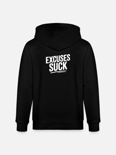 Les excuses sont nulles - Veste à capuche bio CULTIVATOR Stanley/Stella Unisexe - noir