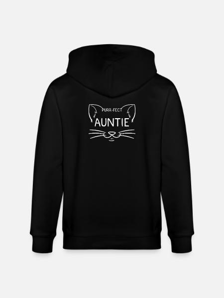 Purr-fect Auntie Cat Tee - Stanley/Stella CULTIVATOR Unisex Organic Hooded Jacket - black