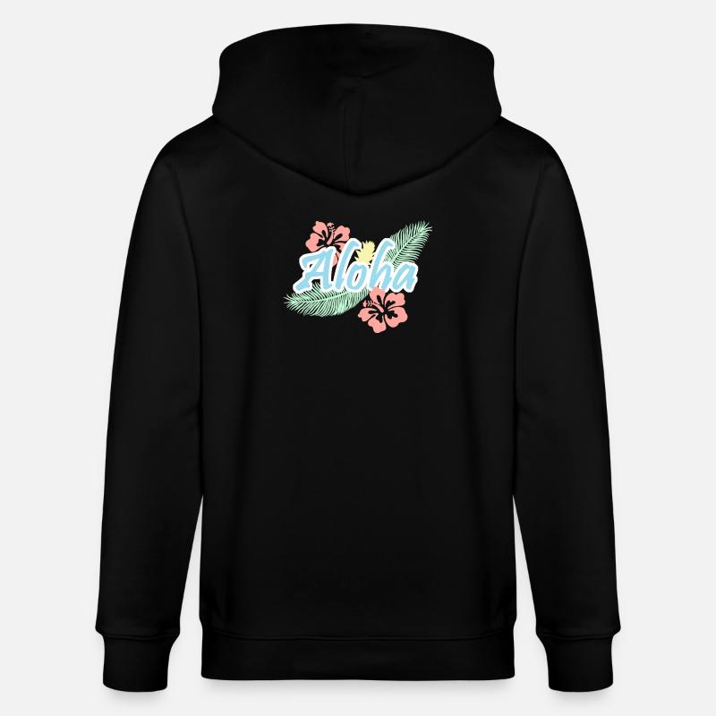 Fleurs tropicales d’été Aloha - Veste à capuche bio CULTIVATOR Stanley/Stella Unisexe - noir