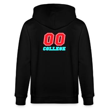00 College Neon Emblem - Stanley/Stella CULTIVATOR  Unisex Organic Hooded Jacket - black - Back - Anna (173cm)