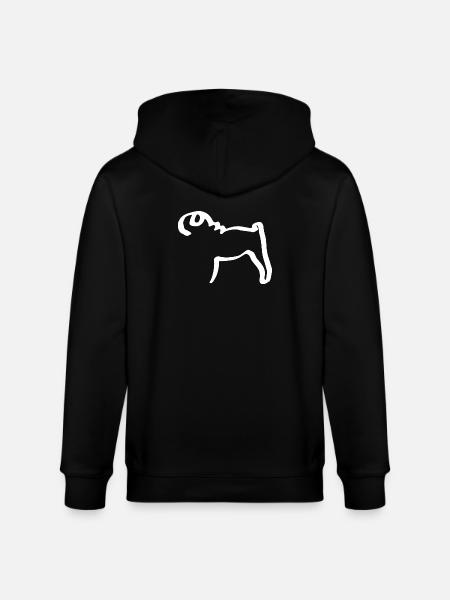 Lignes mops - Veste à capuche bio CULTIVATOR Stanley/Stella Unisexe - noir