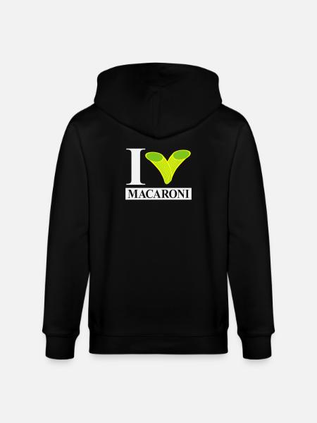 J’adore les macaronis - Veste à capuche bio CULTIVATOR Stanley/Stella Unisexe - noir