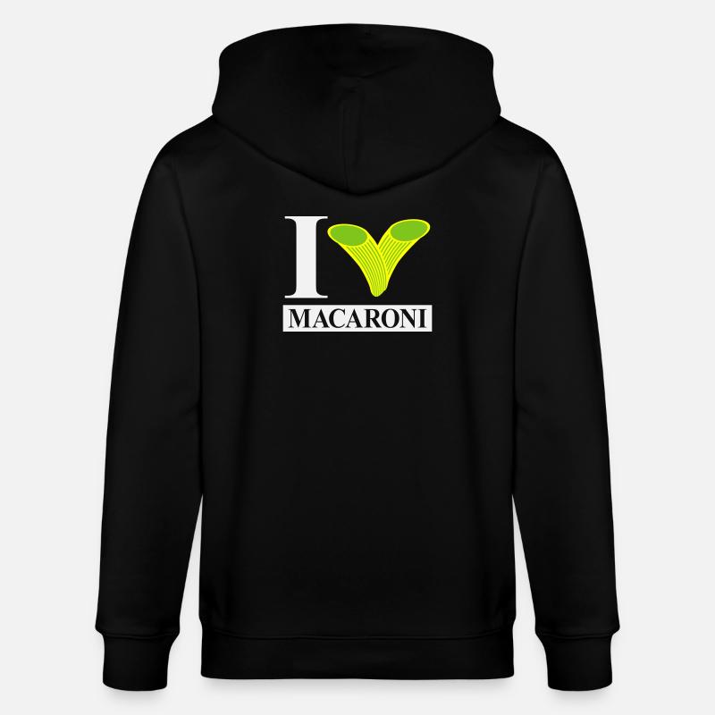 J’adore les macaronis - Veste à capuche bio CULTIVATOR Stanley/Stella Unisexe - noir