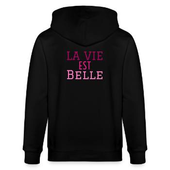 la vie est belle - Veste à capuche bio CULTIVATOR Stanley/Stella Unisexe - noir - Dos - Anna (173cm)