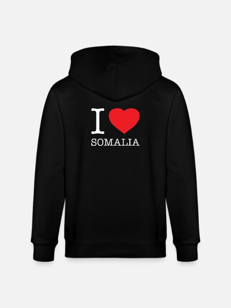 I LOVE SOMALIA - Stanley/Stella CULTIVATOR Unisex Organic Hooded Jacket - black