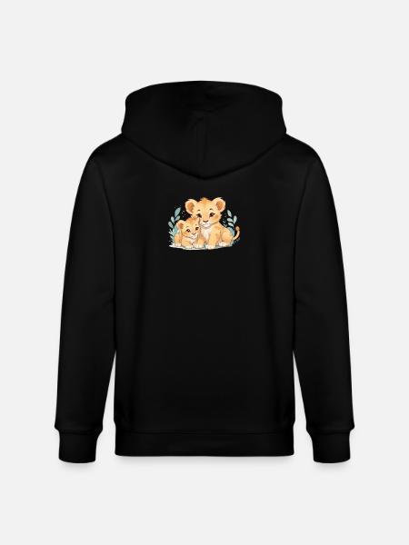 Câlins de lionceaux - Veste à capuche bio CULTIVATOR Stanley/Stella Unisexe - noir