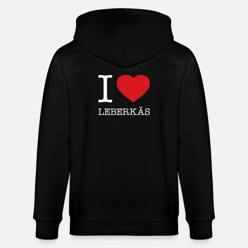 J’adore Leberkäs - Veste à capuche bio CULTIVATOR Stanley/Stella Unisexe - noir