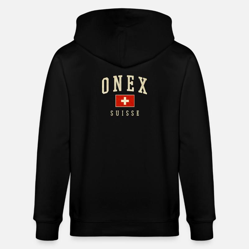 ONEX Suisse Design - Drapeau suisse - Veste à capuche bio CULTIVATOR Stanley/Stella Unisexe - noir