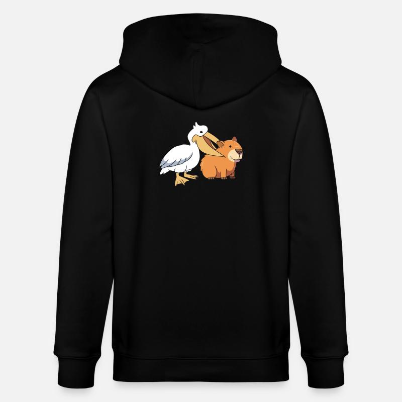 Capybara Capibara - Veste à capuche bio CULTIVATOR Stanley/Stella Unisexe - noir