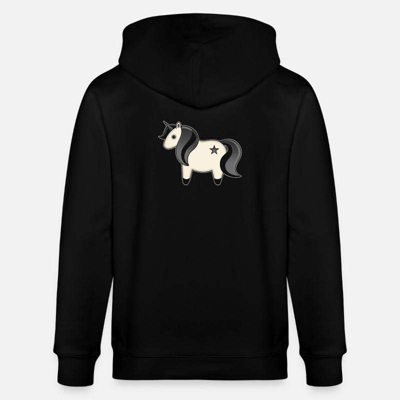 mystisches Einhorn - Stanley/Stella Unisex Bio-Kapuzenjacke CULTIVATOR - Schwarz