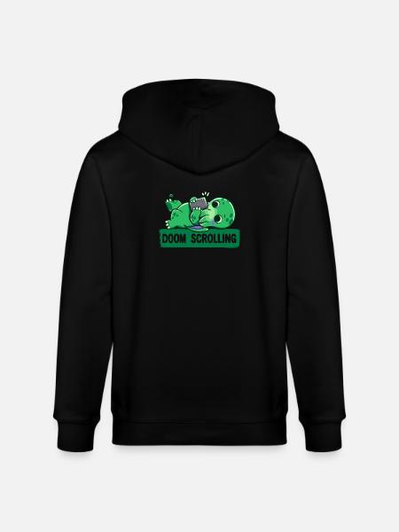 Doom Scrolling - Stanley/Stella CULTIVATOR Unisex Organic Hooded Jacket - black