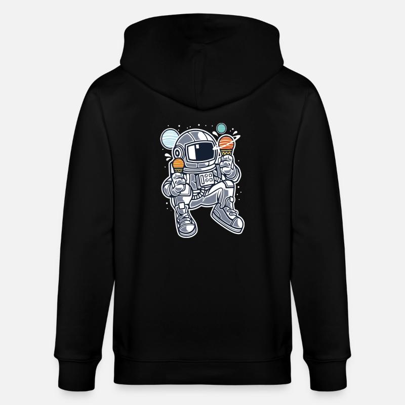 L'astronaute crème glacée - Veste à capuche bio CULTIVATOR Stanley/Stella Unisexe - noir